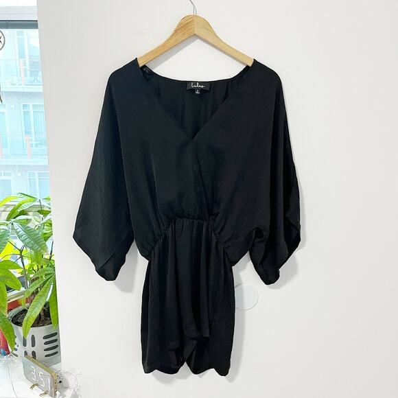 Lulus Ain’t It Grand Black Romper Size Small - Picture 1 of 8